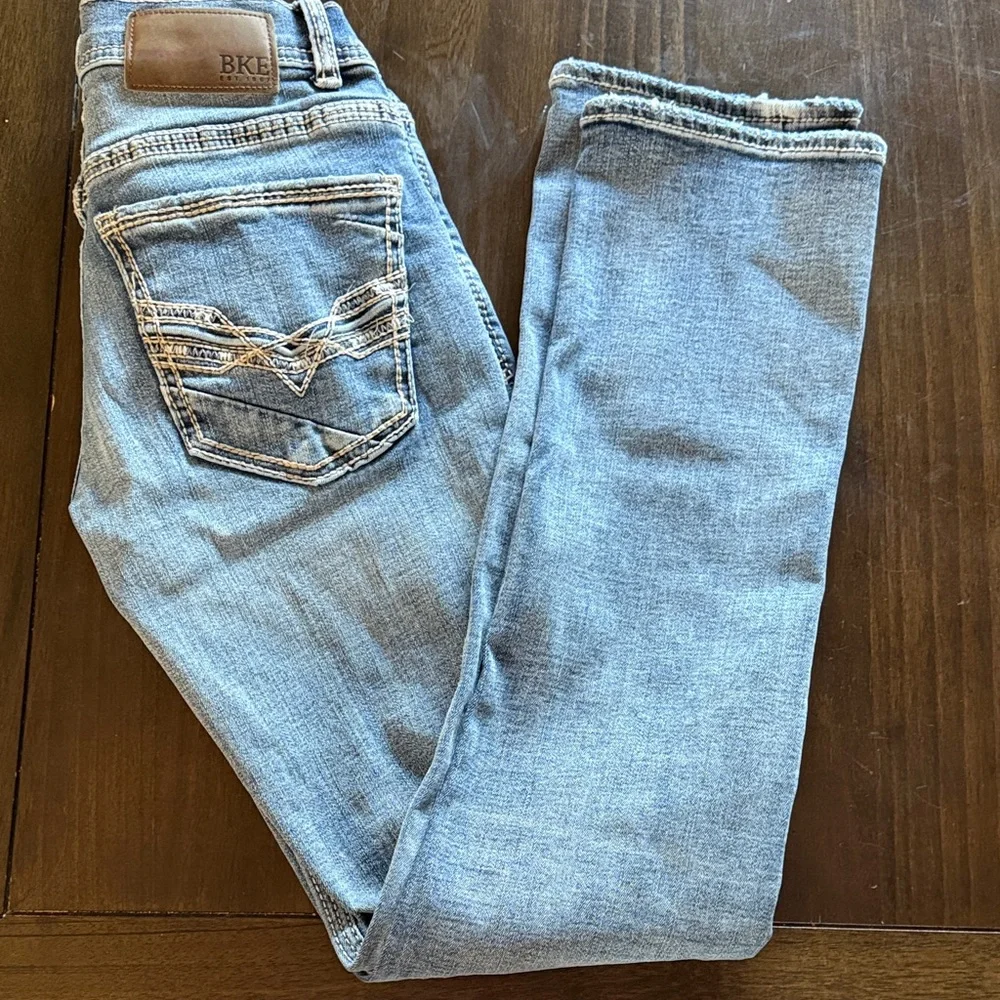 BKE Faded Blue Denim Jeans - Picture 2 of 11